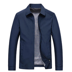 William | Heren Minimalistisch Rits Voorzijde Casual Jas