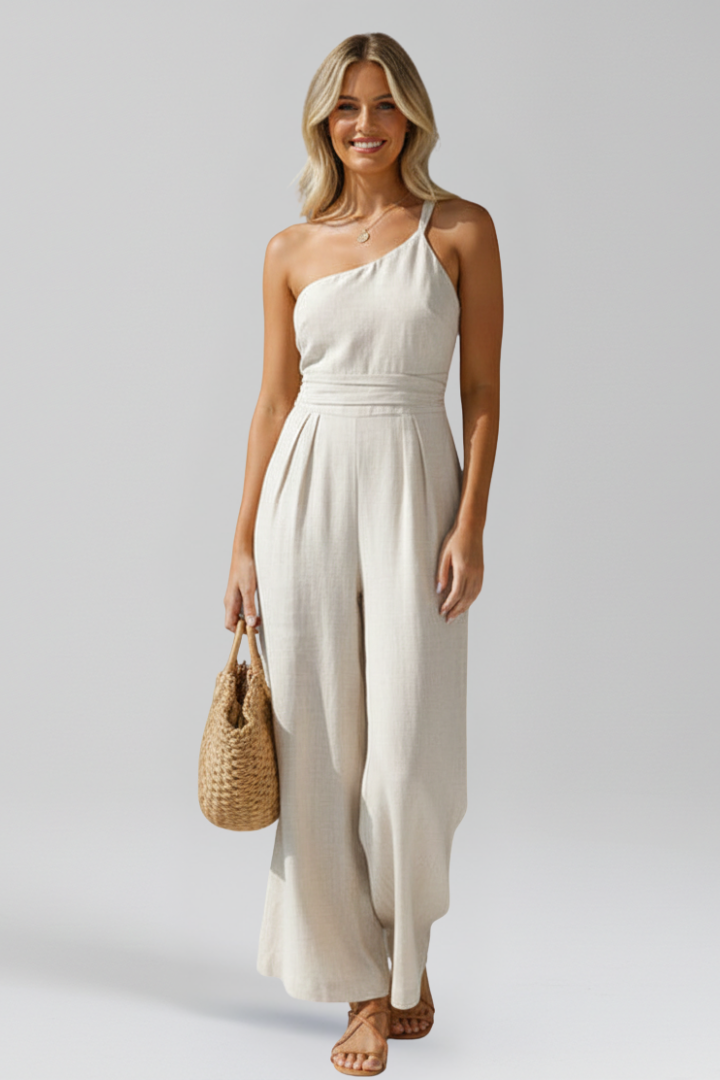 Leilani | Dames One-Shoulder Wide-Leg Jumpsuit