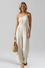 Leilani | Dames One-Shoulder Wide-Leg Jumpsuit