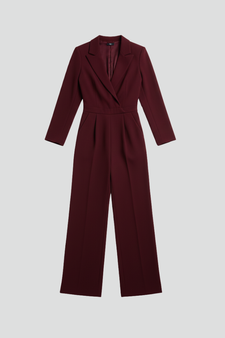 Madelyn | Dames Wikkel-Front Getailleerde Wide-Leg Jumpsuit