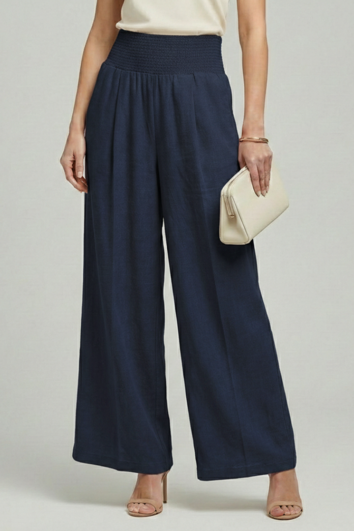 Amara | Dames Palazzo-broek met hoge taille en plooien
