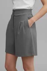 Rachel | Dames Hoge Taille Shorts met Wijde Pijpen
