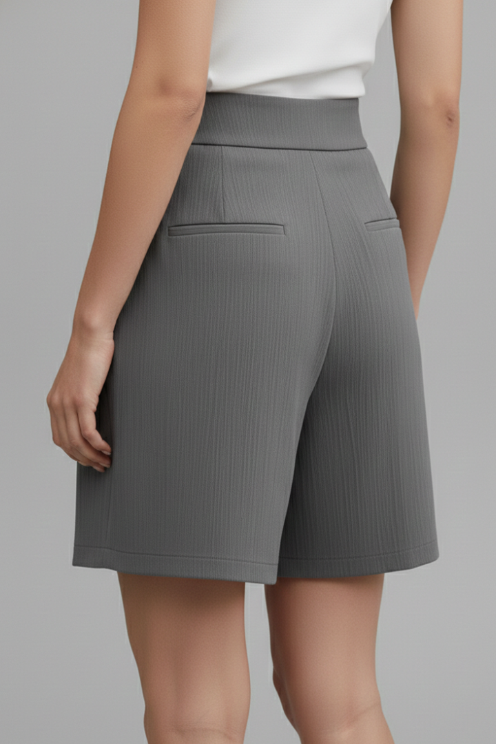 Rachel | Dames Hoge Taille Shorts met Wijde Pijpen