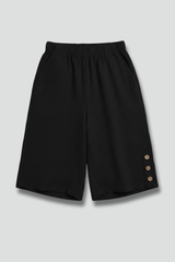Mariana | Dames Shorts met elastische tailleband, wijde pijpen en knoopsluiting