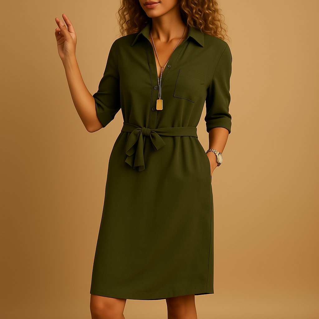 Sophie | Dames Lente Ceintuurbroek Overhemdjurk