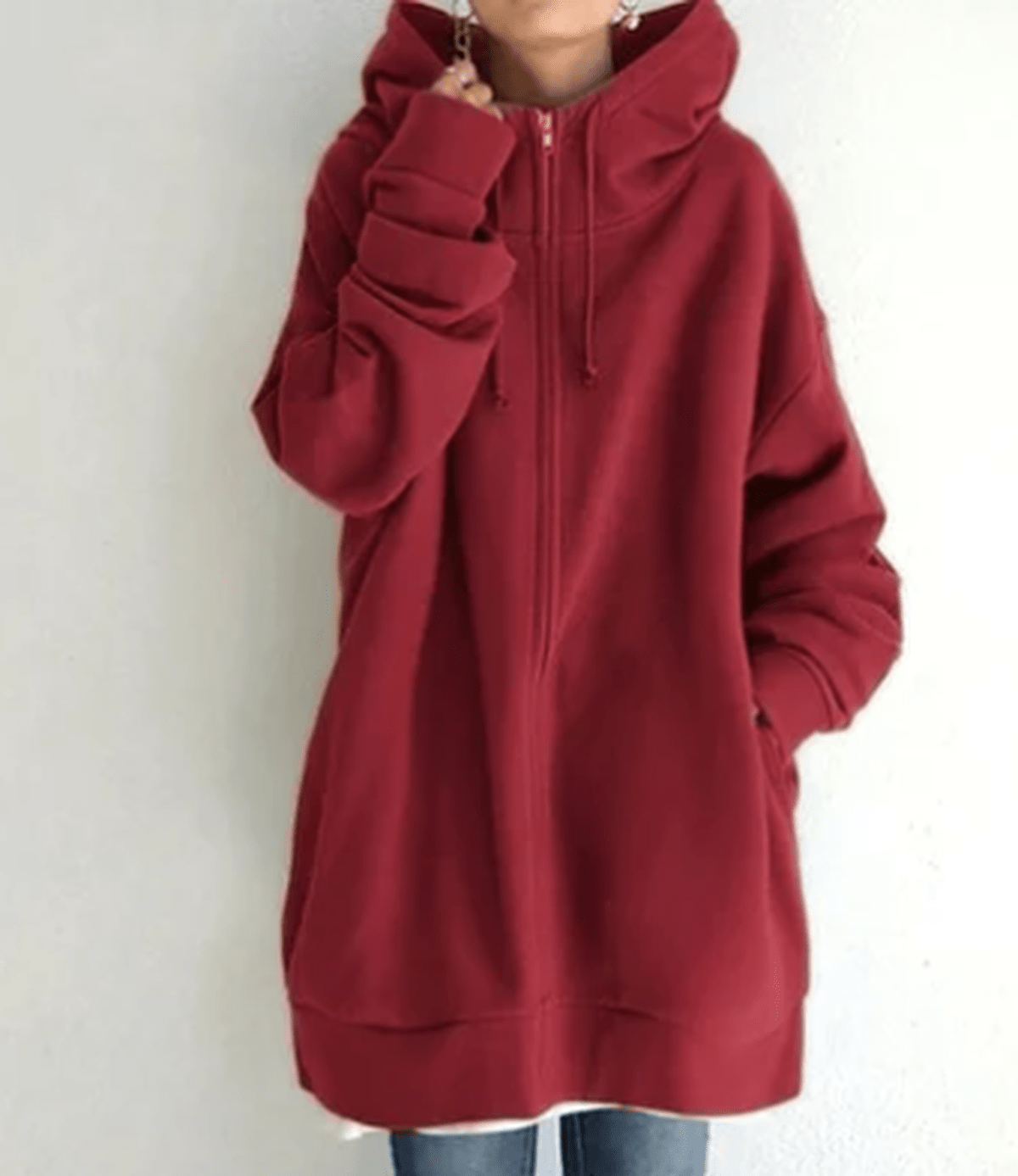 Jocelyn | Dames Oversized Casual Hoodie met Ritssluiting