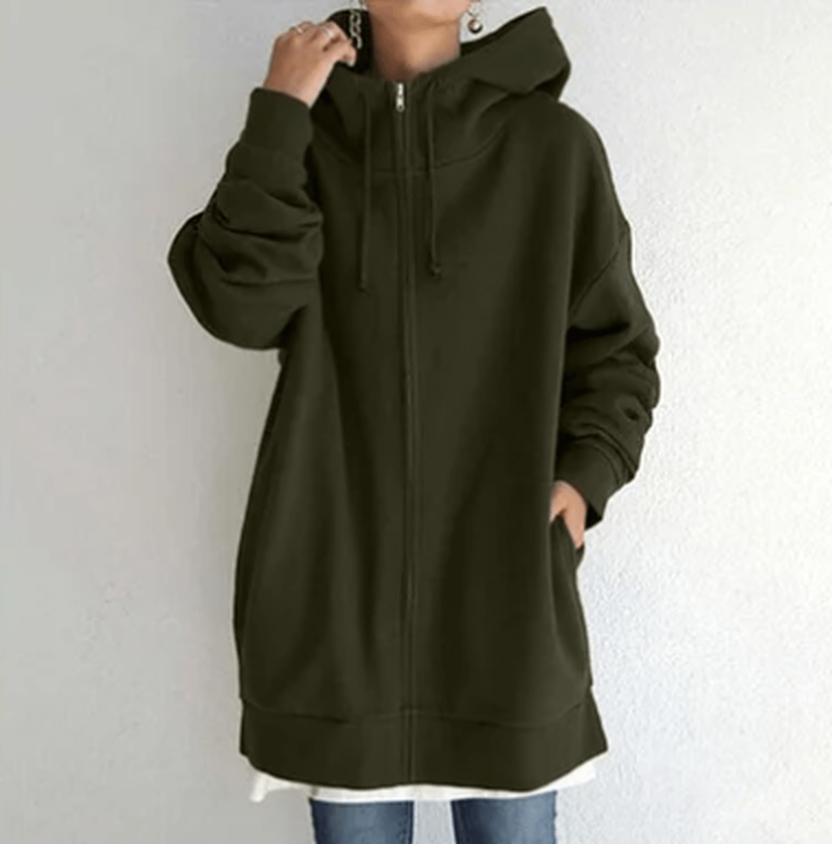 Jocelyn | Dames Oversized Casual Hoodie met Ritssluiting