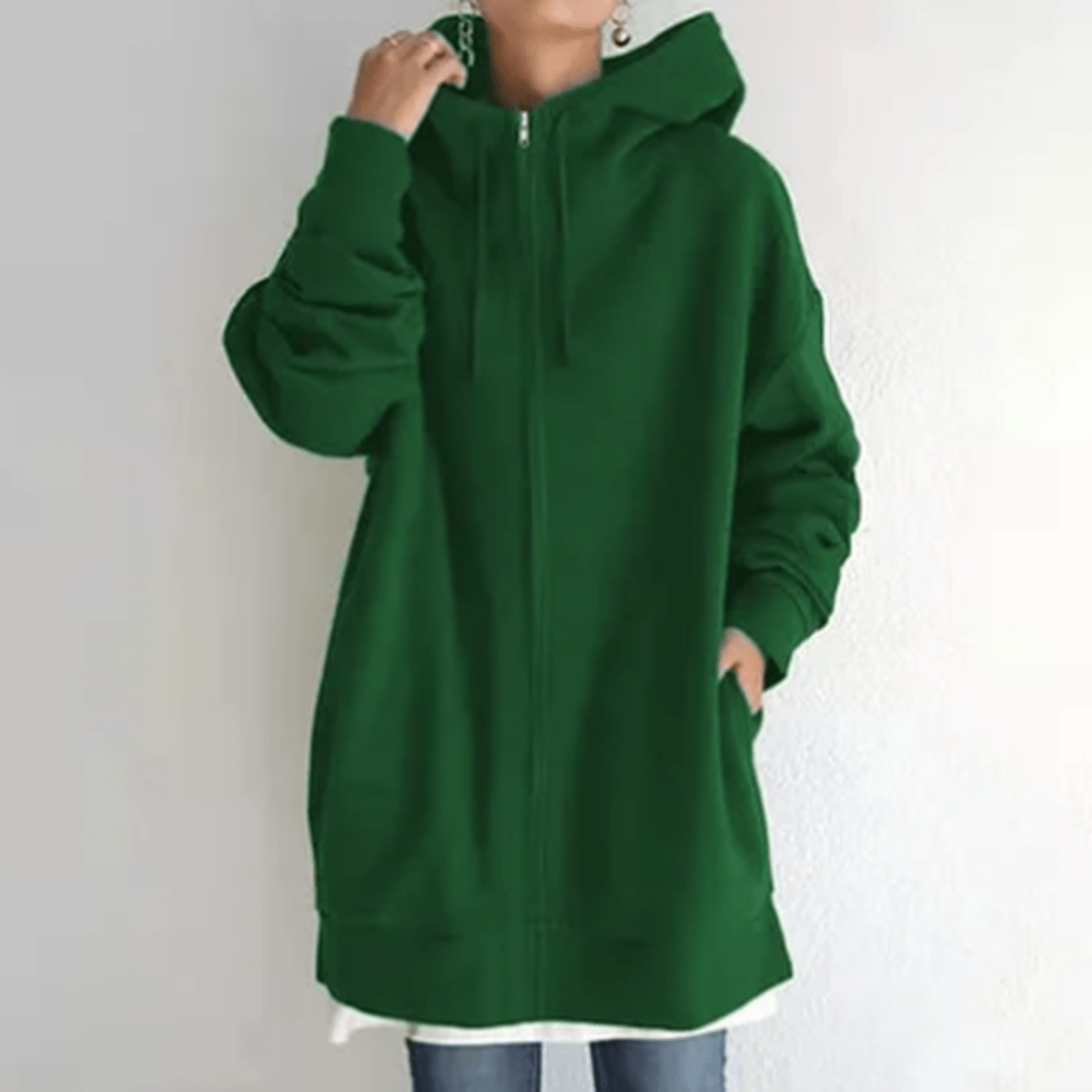 Jocelyn | Dames Oversized Casual Hoodie met Ritssluiting