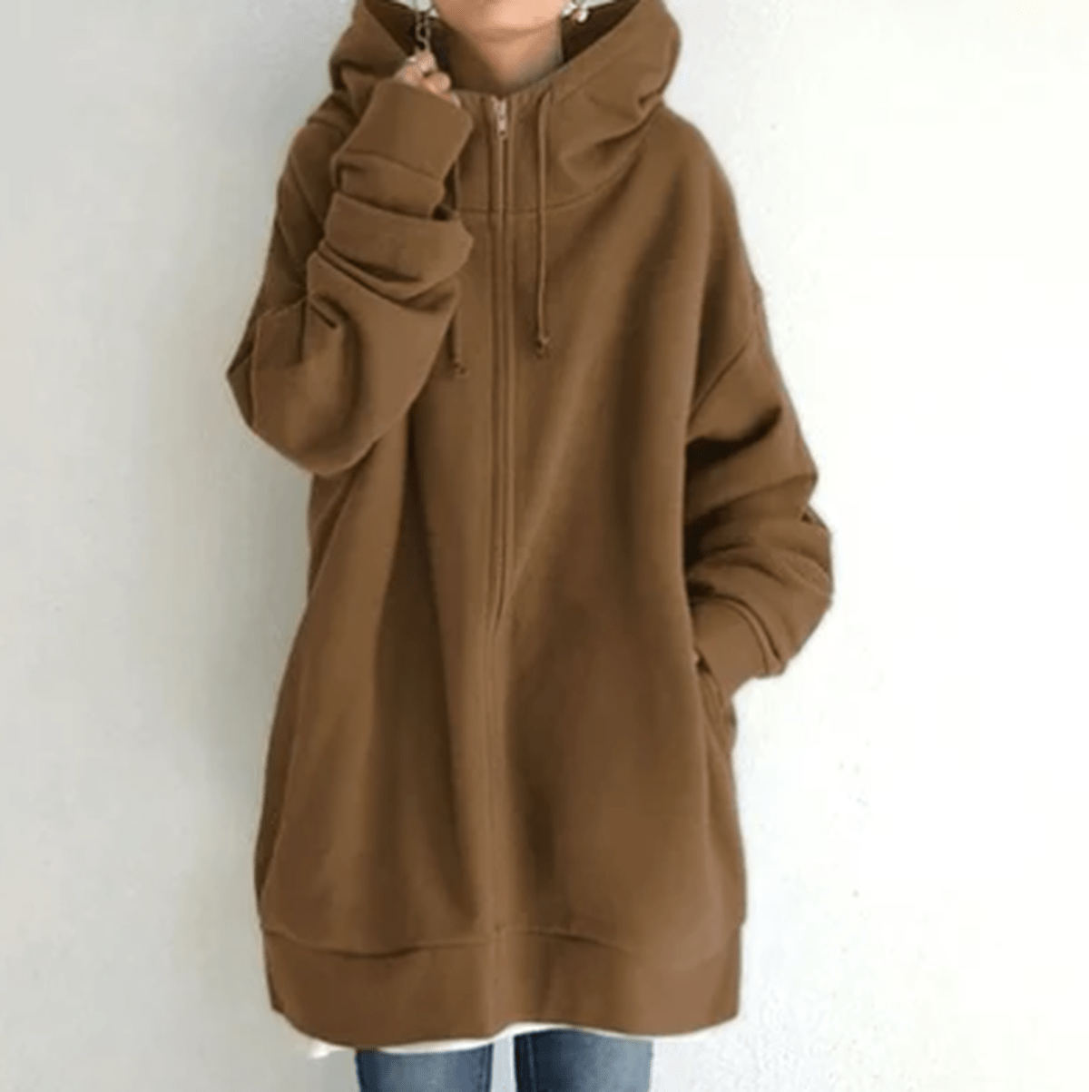 Jocelyn | Dames Oversized Casual Hoodie met Ritssluiting