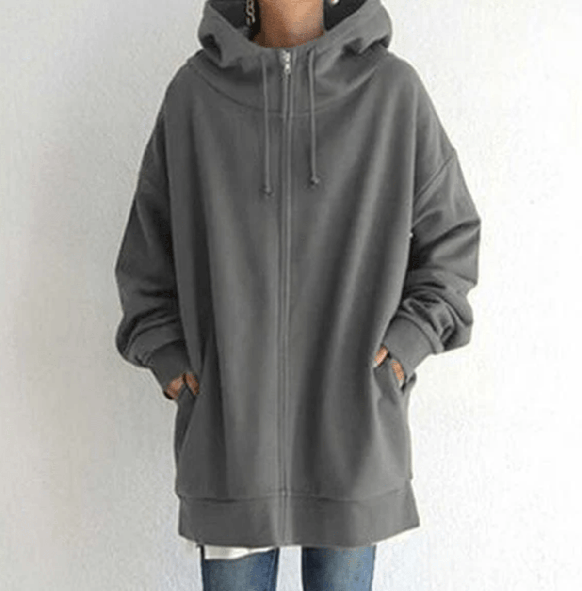 Jocelyn | Dames Oversized Casual Hoodie met Ritssluiting