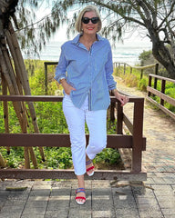 Georgia | Women's Classic Striped Button Shirt