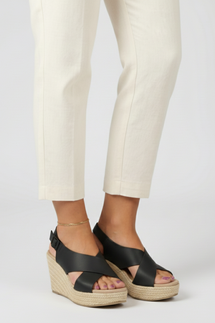 Adalyn | Dames Wedge Crossover Slingback Sandalen