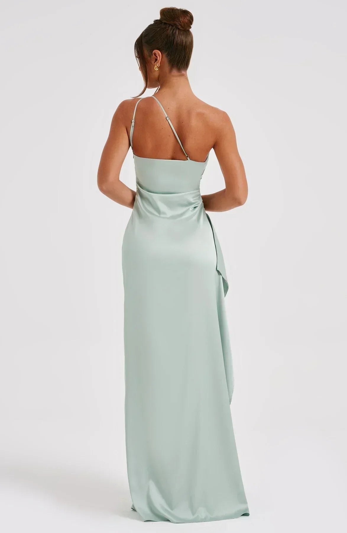 Nora | Dames Asymmetrische One-Shoulder Maxi Jurk met Hoge Split