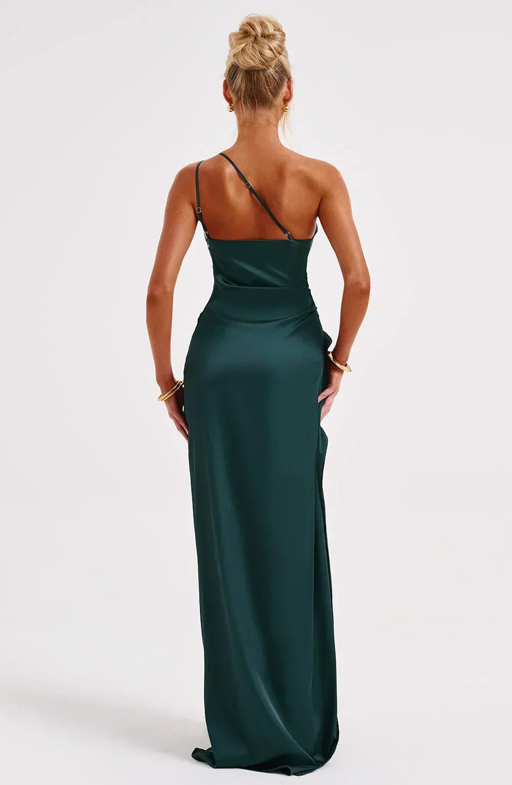 Nora | Dames Asymmetrische One-Shoulder Maxi Jurk met Hoge Split