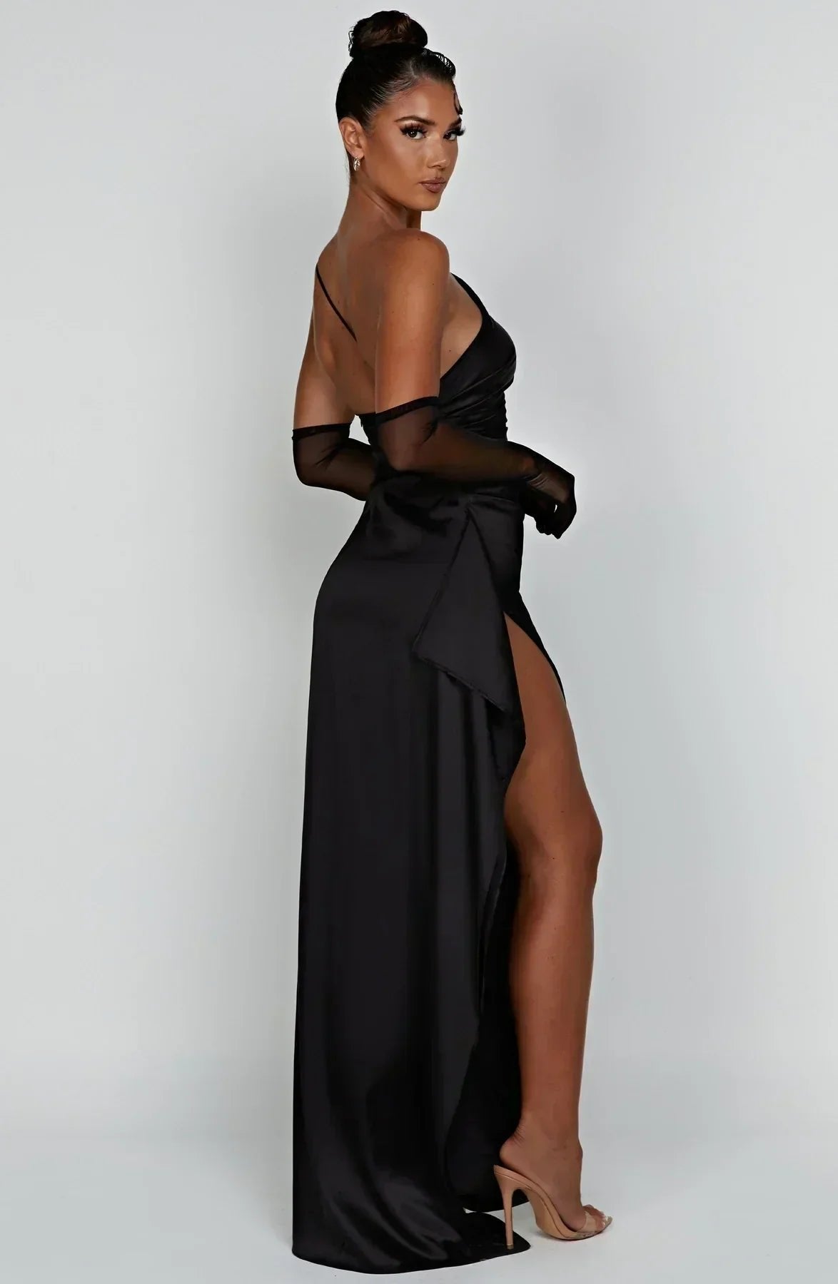 Nora | Dames Asymmetrische One-Shoulder Maxi Jurk met Hoge Split