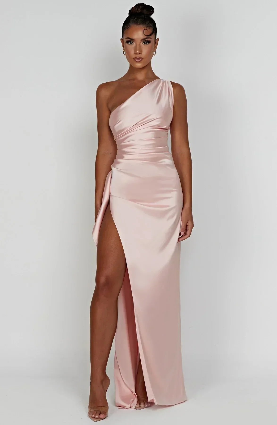 Nora | Dames Asymmetrische One-Shoulder Maxi Jurk met Hoge Split