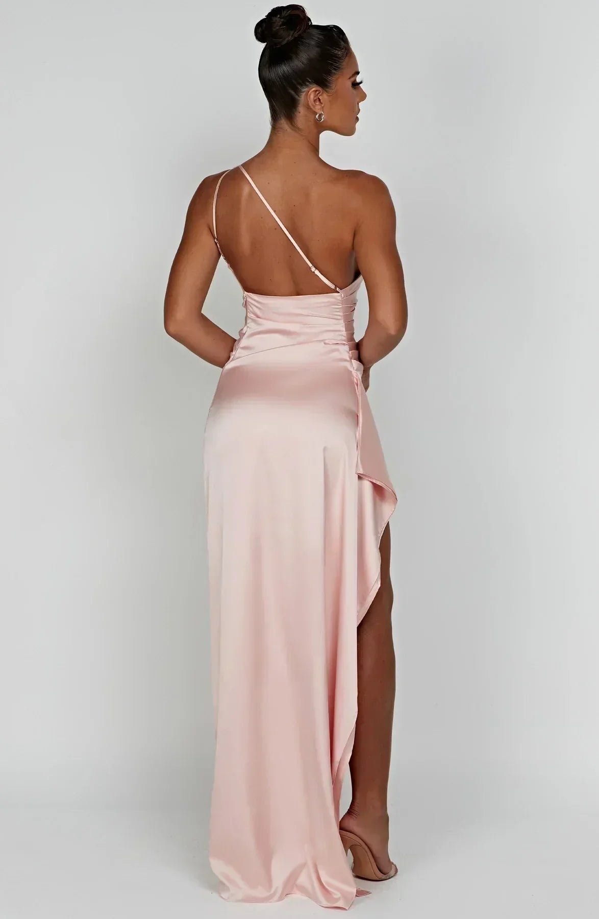 Nora | Dames Asymmetrische One-Shoulder Maxi Jurk met Hoge Split
