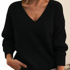 Fleur | Dames Casual Elegante V-hals Gebreide Sweater