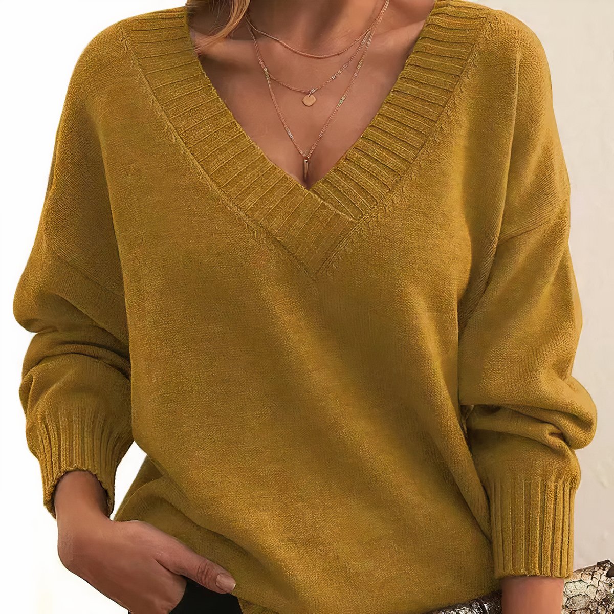 Fleur | Dames Casual Elegante V-hals Gebreide Sweater