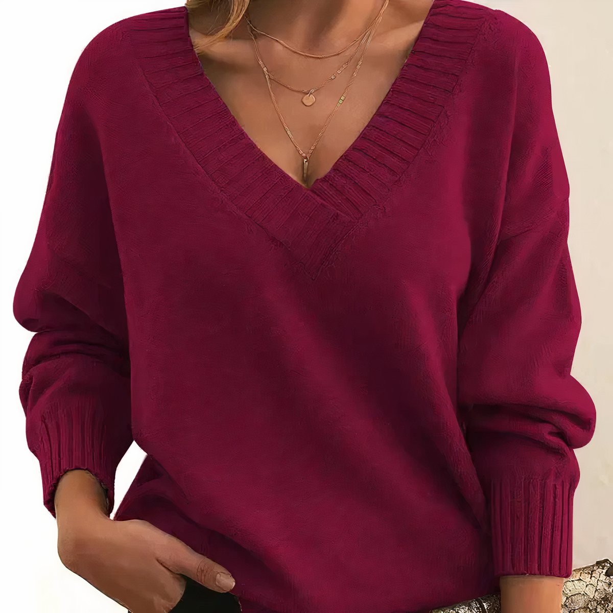 Fleur | Dames Casual Elegante V-hals Gebreide Sweater