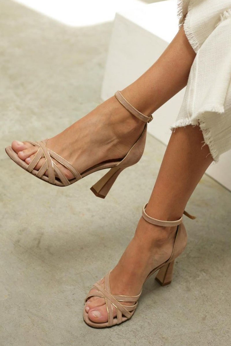 Olivia | Dames Comfortabele Sandalen Enkelbandje Blokhak Strappy