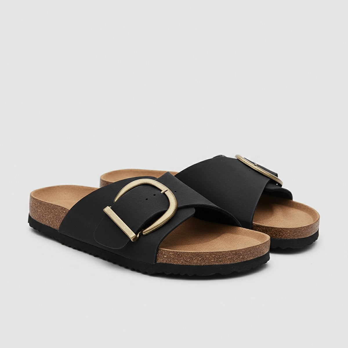 Nora | Dames Comfortable Sandals Brede Band Verstelbare Gesp Instappers