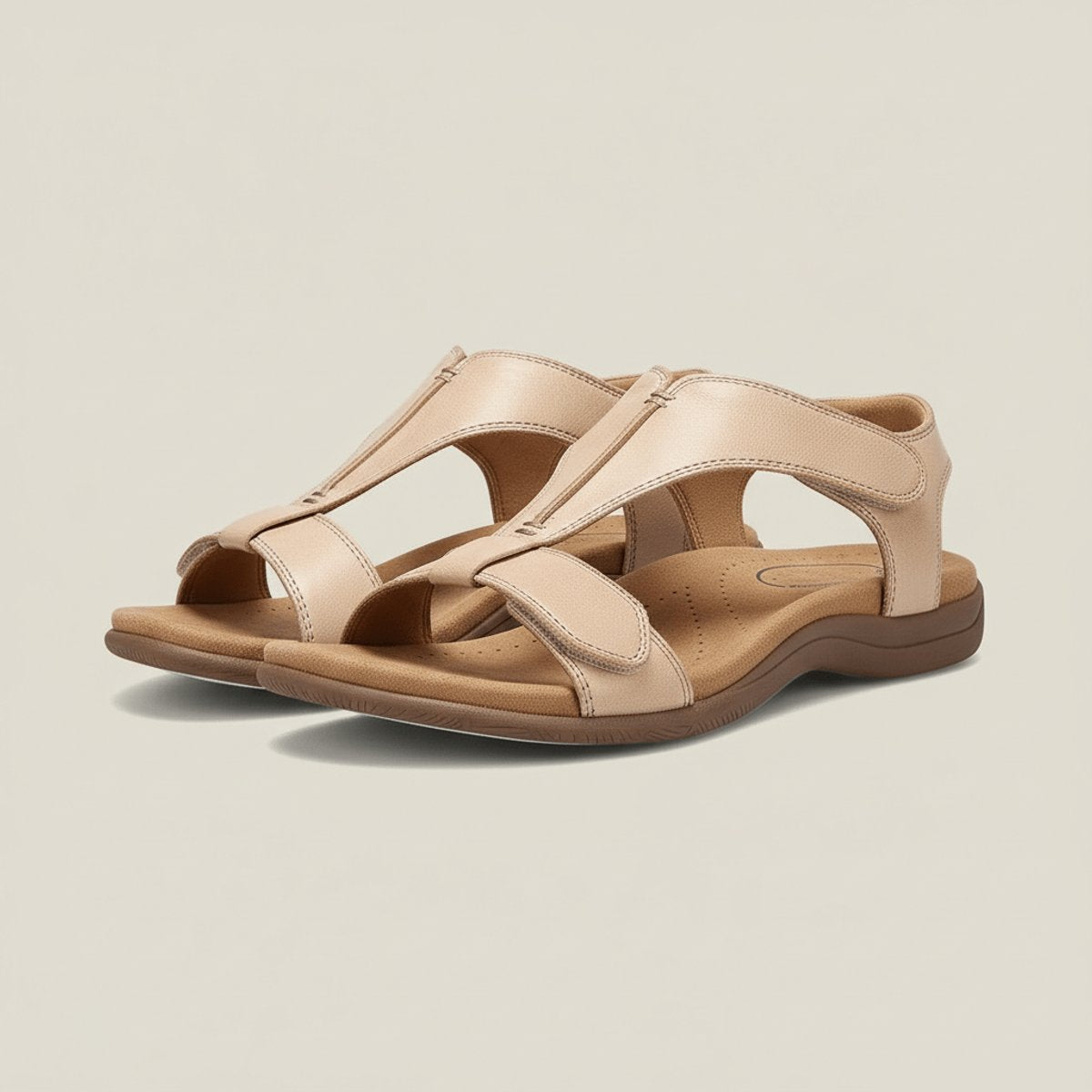 Tessa | Dames Comfortable Sandals T-Strap Klittenband Open Teen