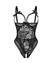 Lotte | Dames Doorzichtige Mesh Mouwloze Bodysuit
