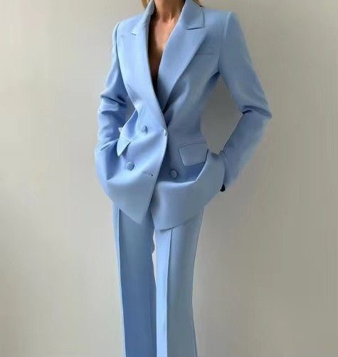 Tessa | Dames Driedelige Blazer Set Corset Top Wijde Broek