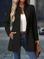 Lisa | Dames Elegante Staanboord Blazerjas Figurvormende Women Coat