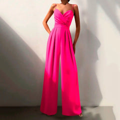 Emma | Dames Elegante Wide Leg Jumpsuit Sweetheart Hals Spaghettiband