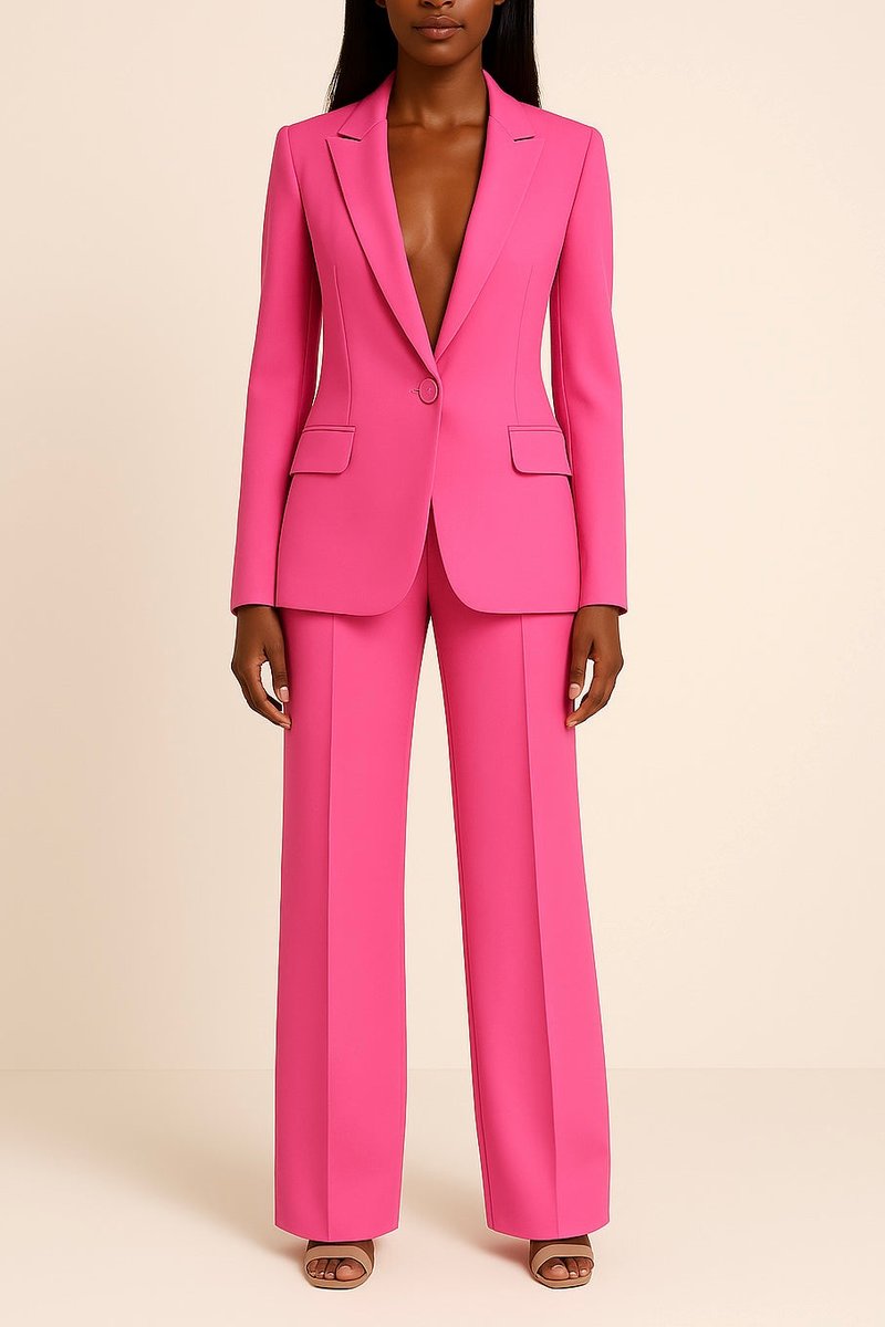 Yara | Dames Enkelknoops Wijdvallende Blazer Broekpak Set