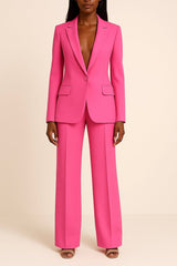 Yara | Dames Enkelknoops Wijdvallende Blazer Broekpak Set