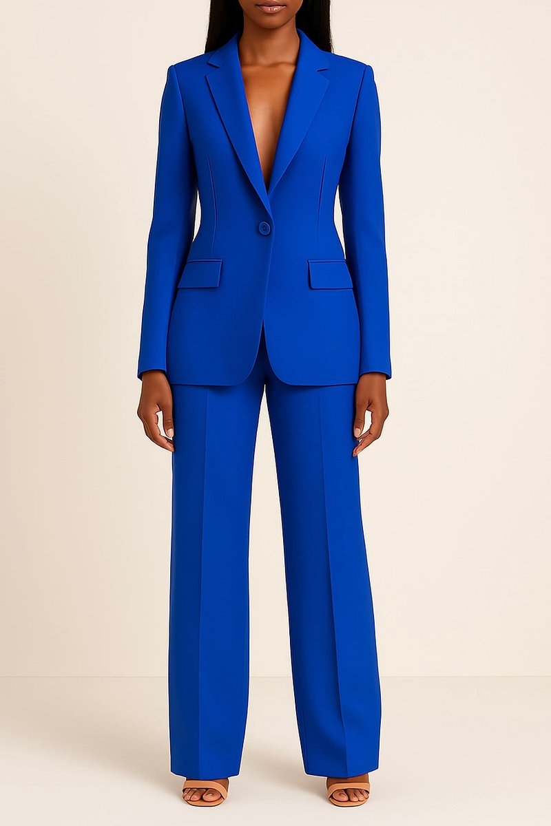 Yara | Dames Enkelknoops Wijdvallende Blazer Broekpak Set