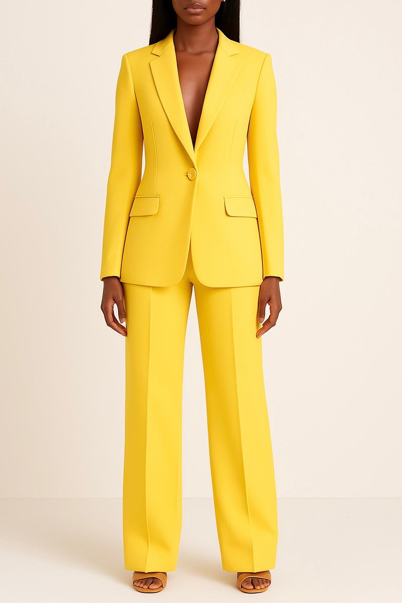 Yara | Dames Enkelknoops Wijdvallende Blazer Broekpak Set