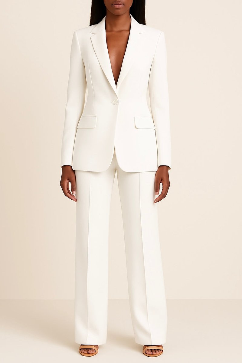 Yara | Dames Enkelknoops Wijdvallende Blazer Broekpak Set