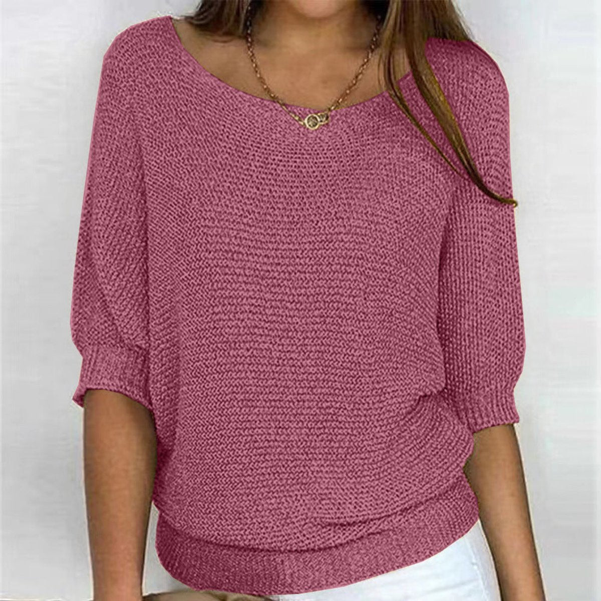 Anna | Dames Gebreide Oversized V-hals Sweater Women Comfortabele Trui