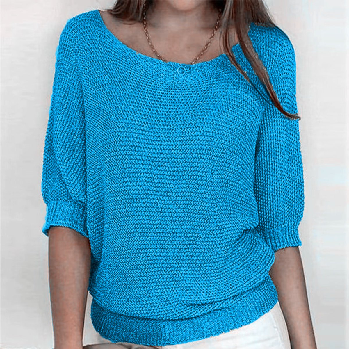 Anna | Dames Gebreide Oversized V-hals Sweater Women Comfortabele Trui