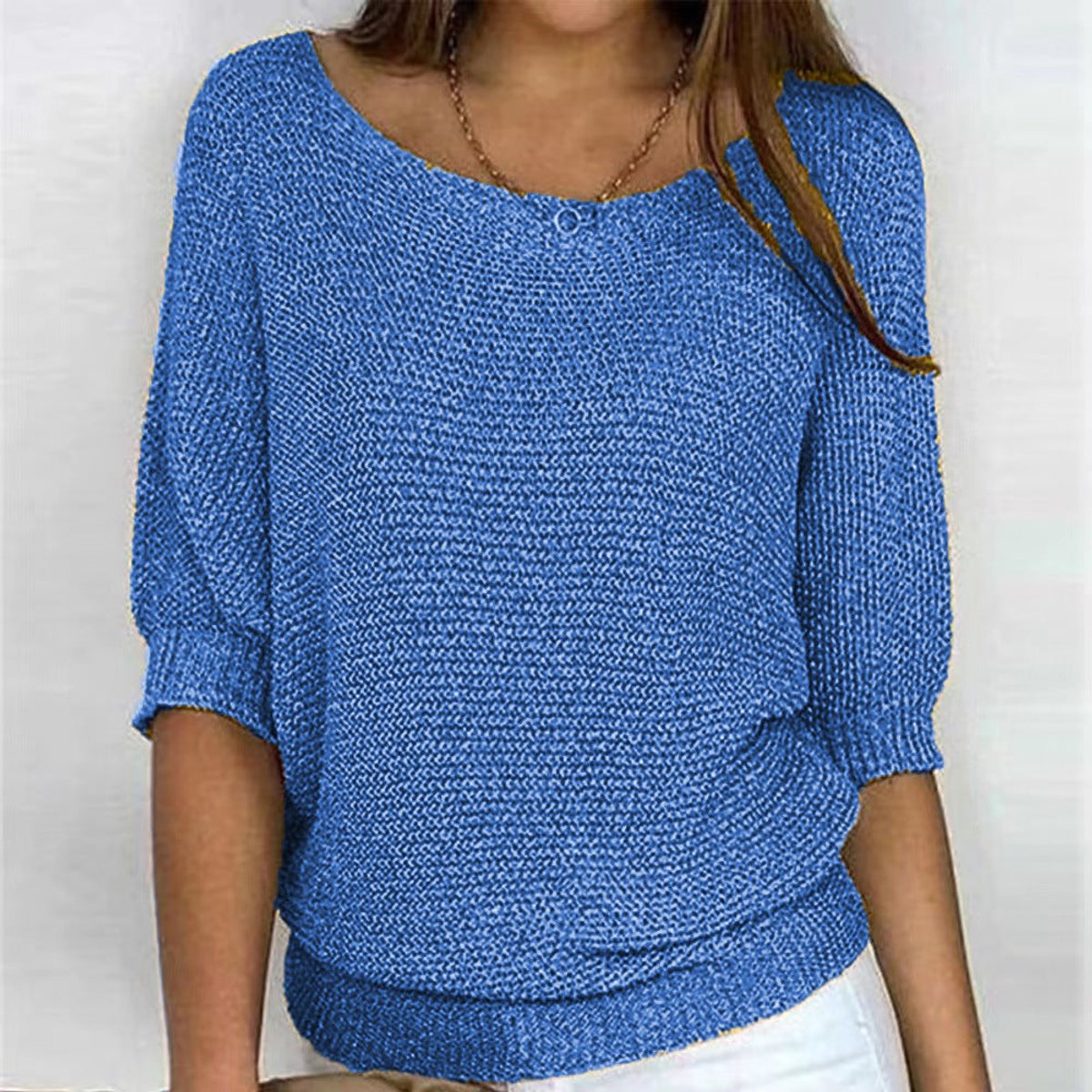Anna | Dames Gebreide Oversized V-hals Sweater Women Comfortabele Trui