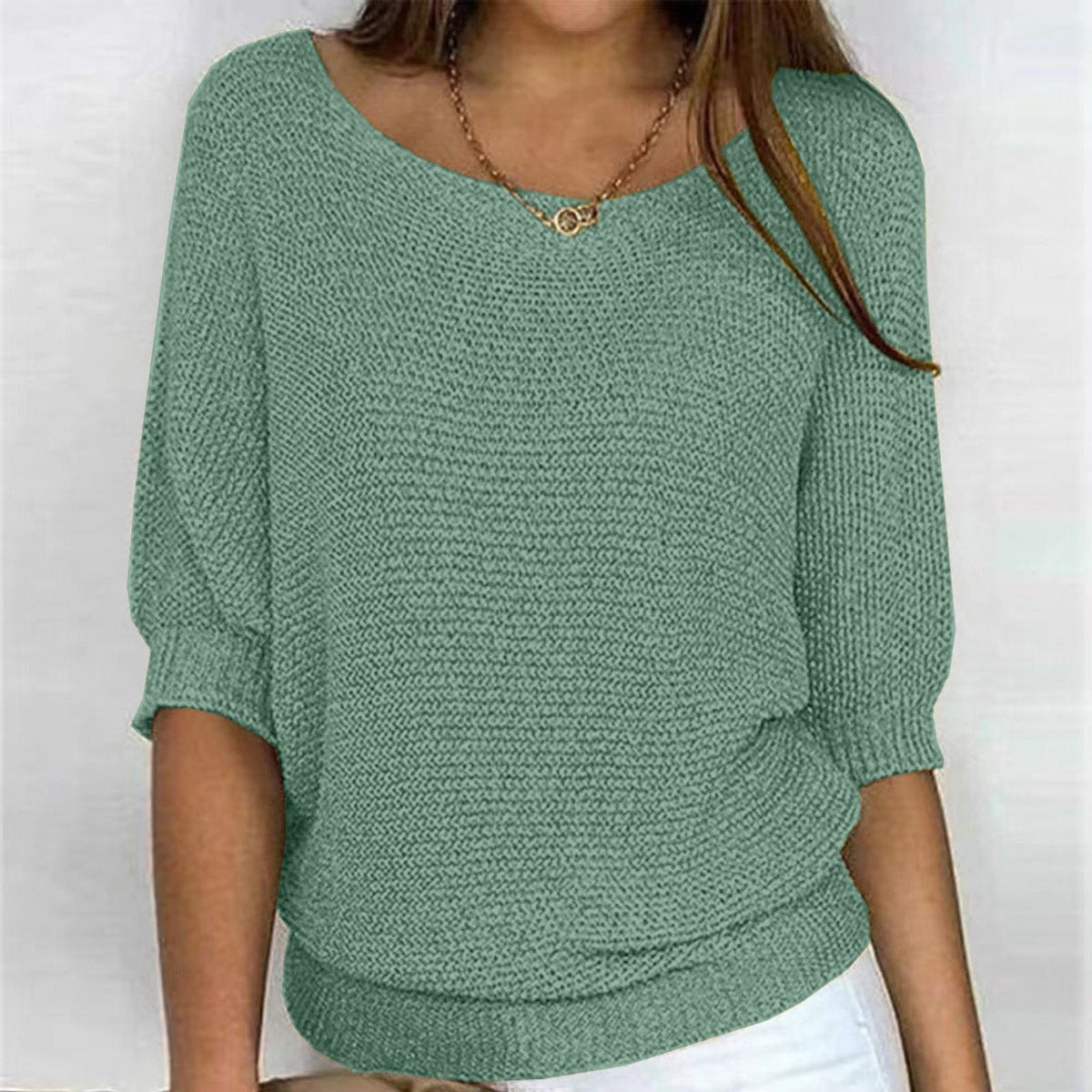 Anna | Dames Gebreide Oversized V-hals Sweater Women Comfortabele Trui