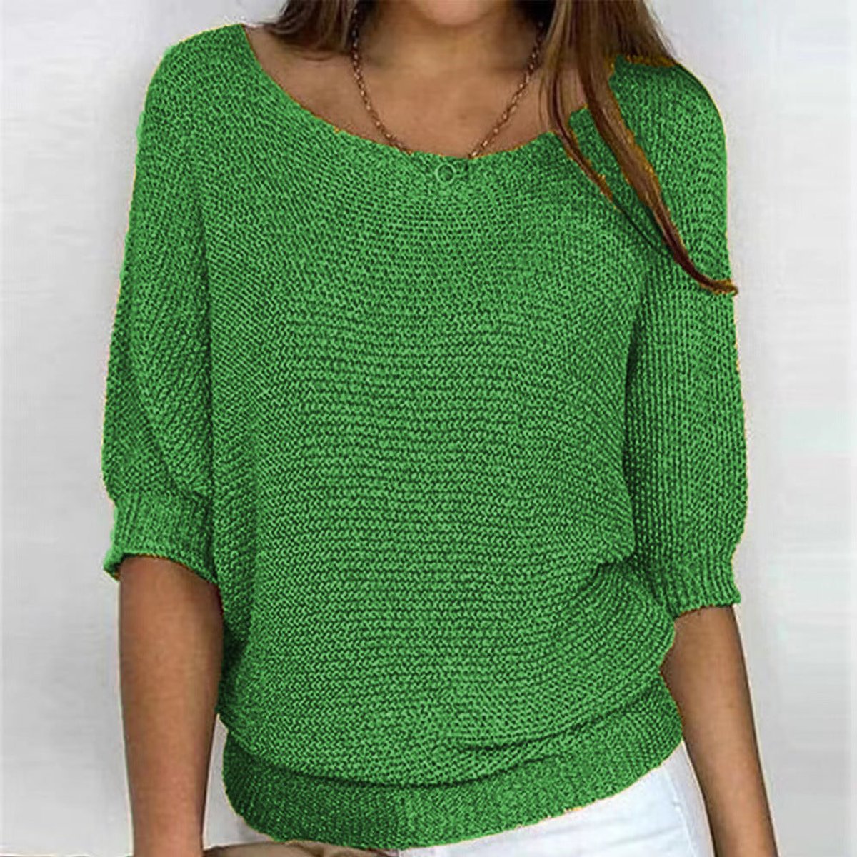 Anna | Dames Gebreide Oversized V-hals Sweater Women Comfortabele Trui