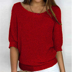 Lotte | Dames Gebreide Relaxed-Fit Ronde Hals Pullover Trui