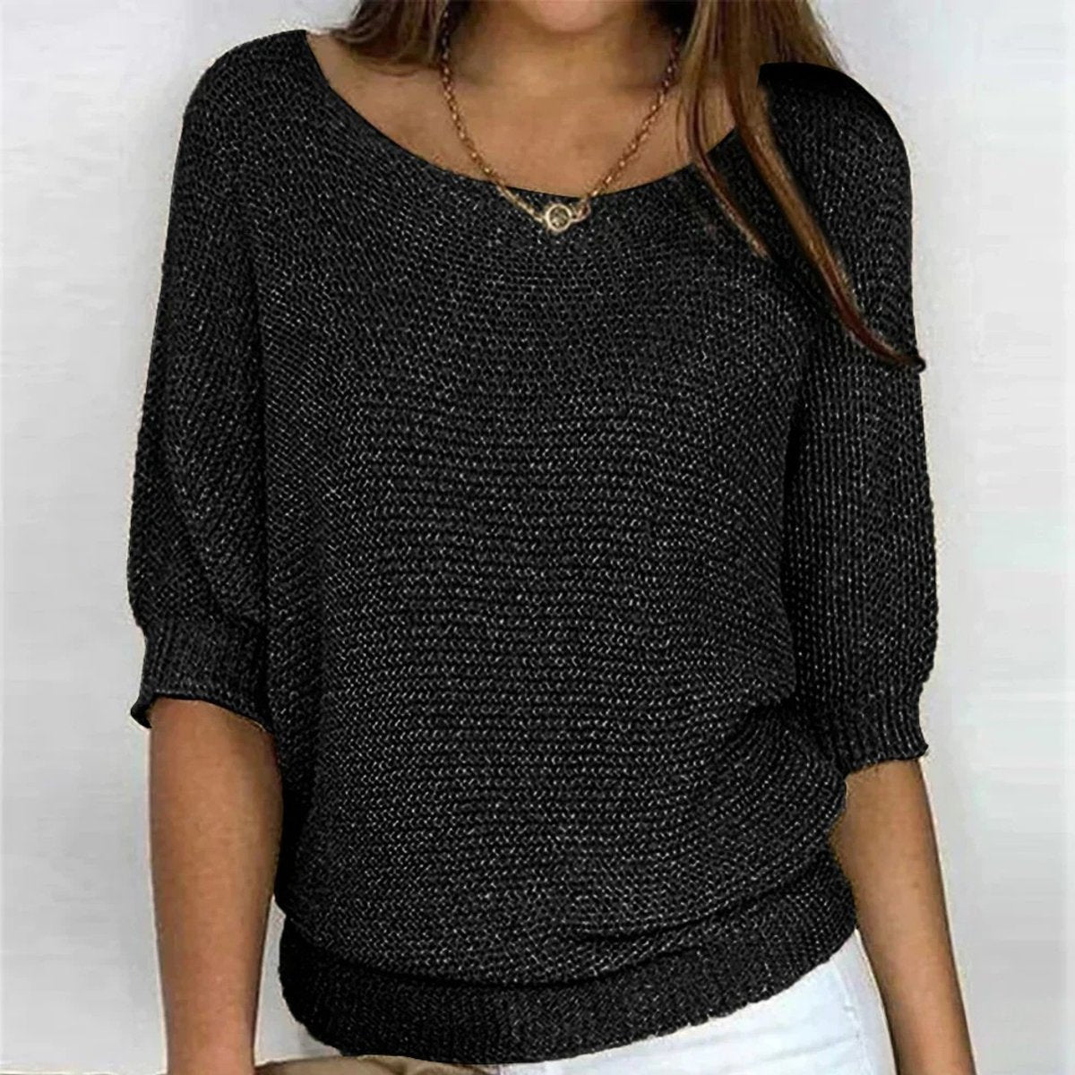 Lotte | Dames Gebreide Relaxed-Fit Ronde Hals Pullover Trui