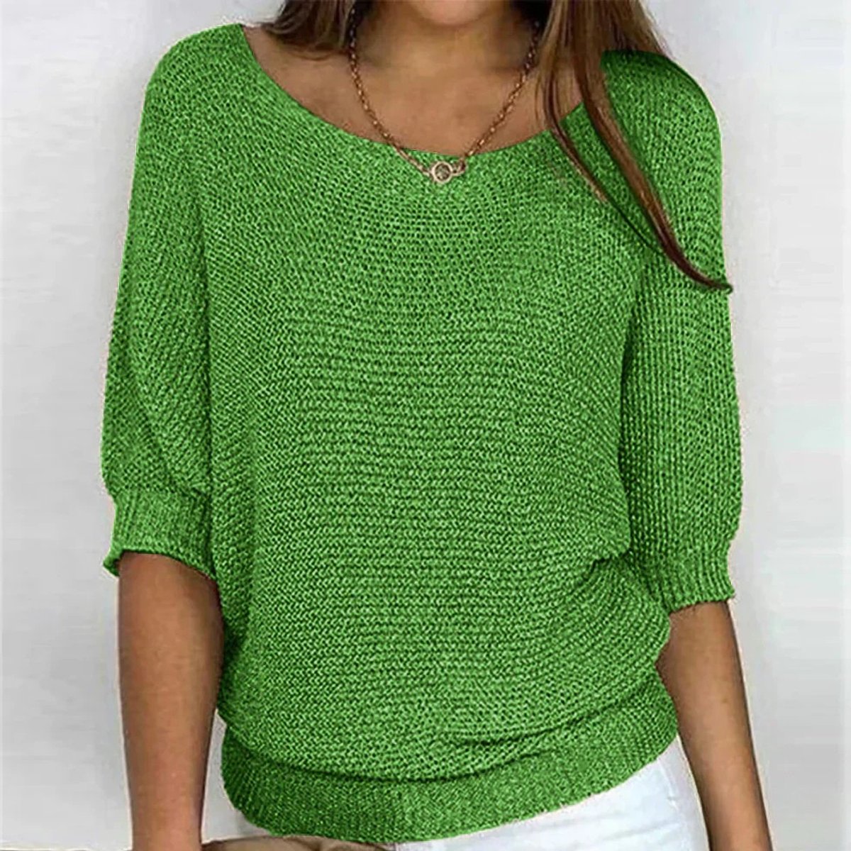Lotte | Dames Gebreide Relaxed-Fit Ronde Hals Pullover Trui