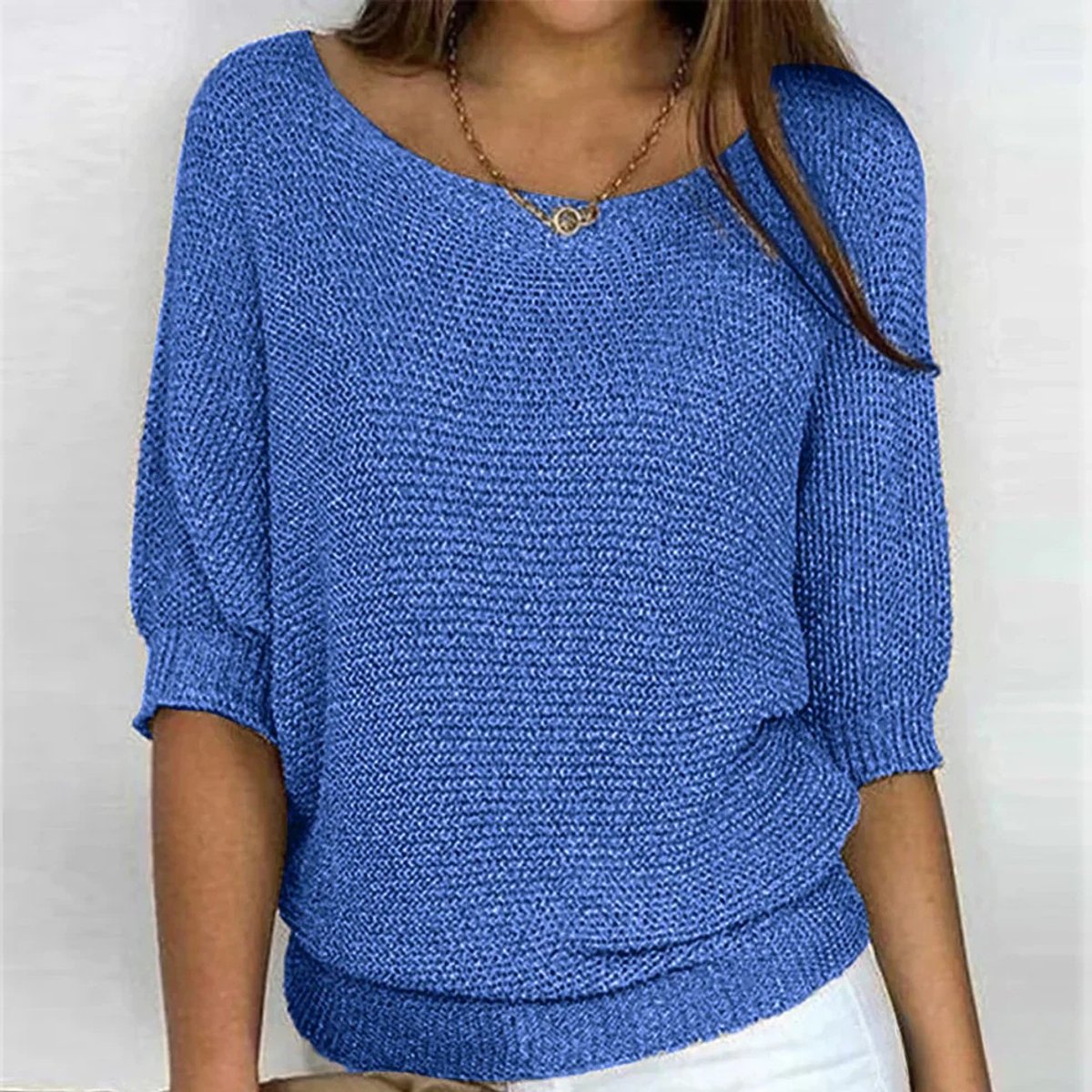 Lotte | Dames Gebreide Relaxed-Fit Ronde Hals Pullover Trui