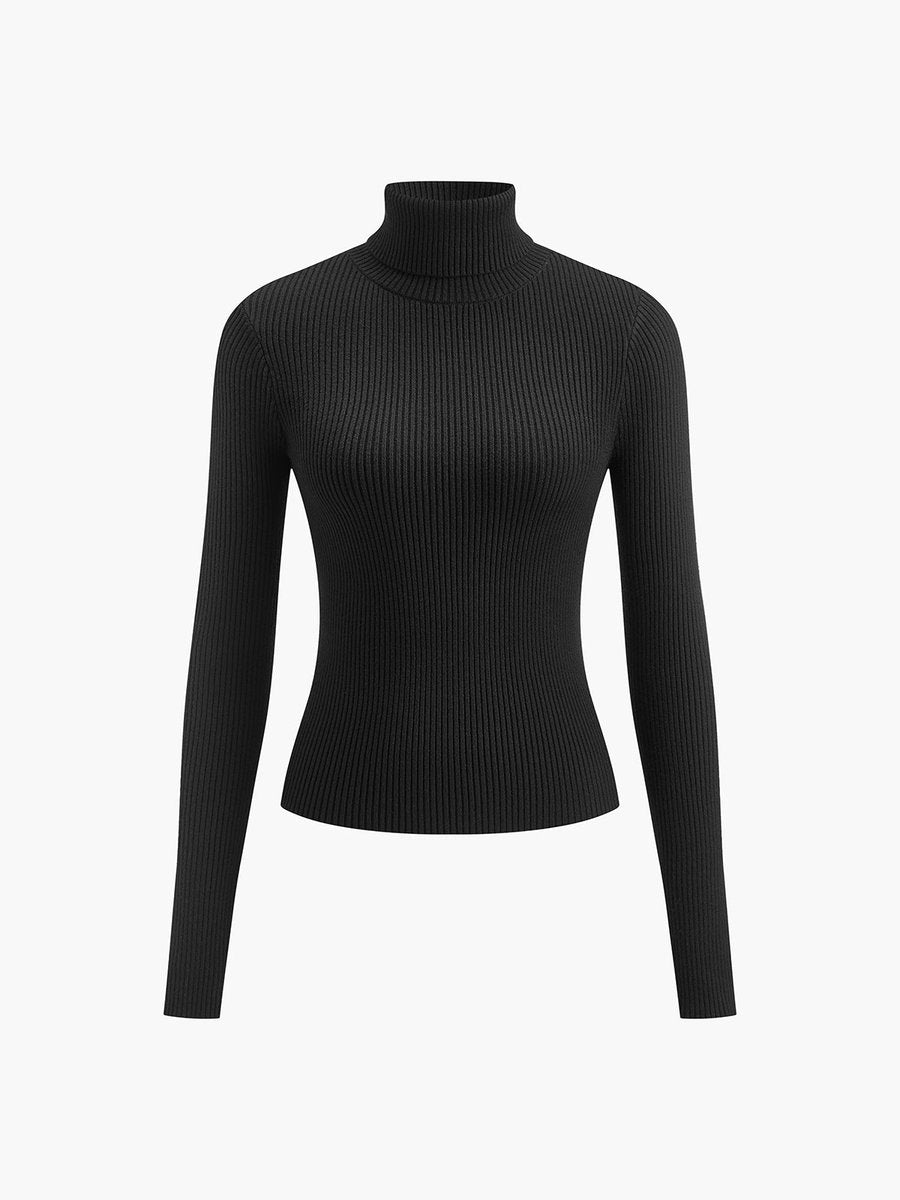 Mila | Dames Geribbelde Coltrui Stijlvolle Lente Sweater