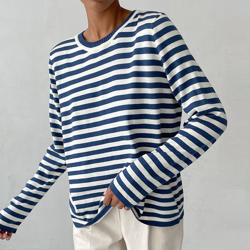 Julia | Dames Gestreepte Lange Mouwen T-Shirt
