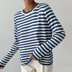 Julia | Dames Gestreepte Lange Mouwen T-Shirt