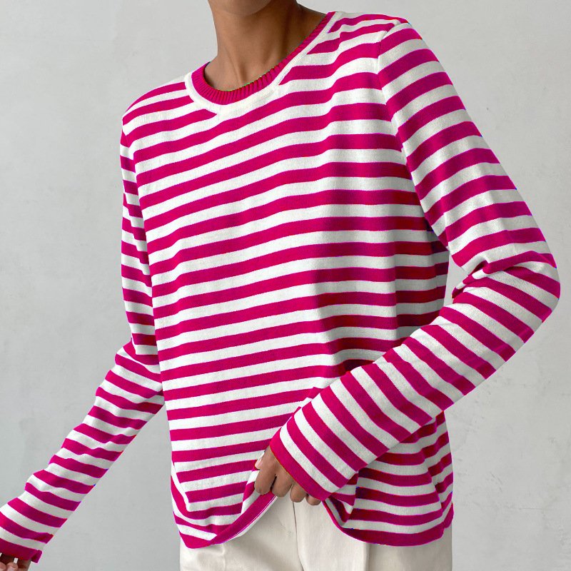 Julia | Dames Gestreepte Lange Mouwen T-Shirt