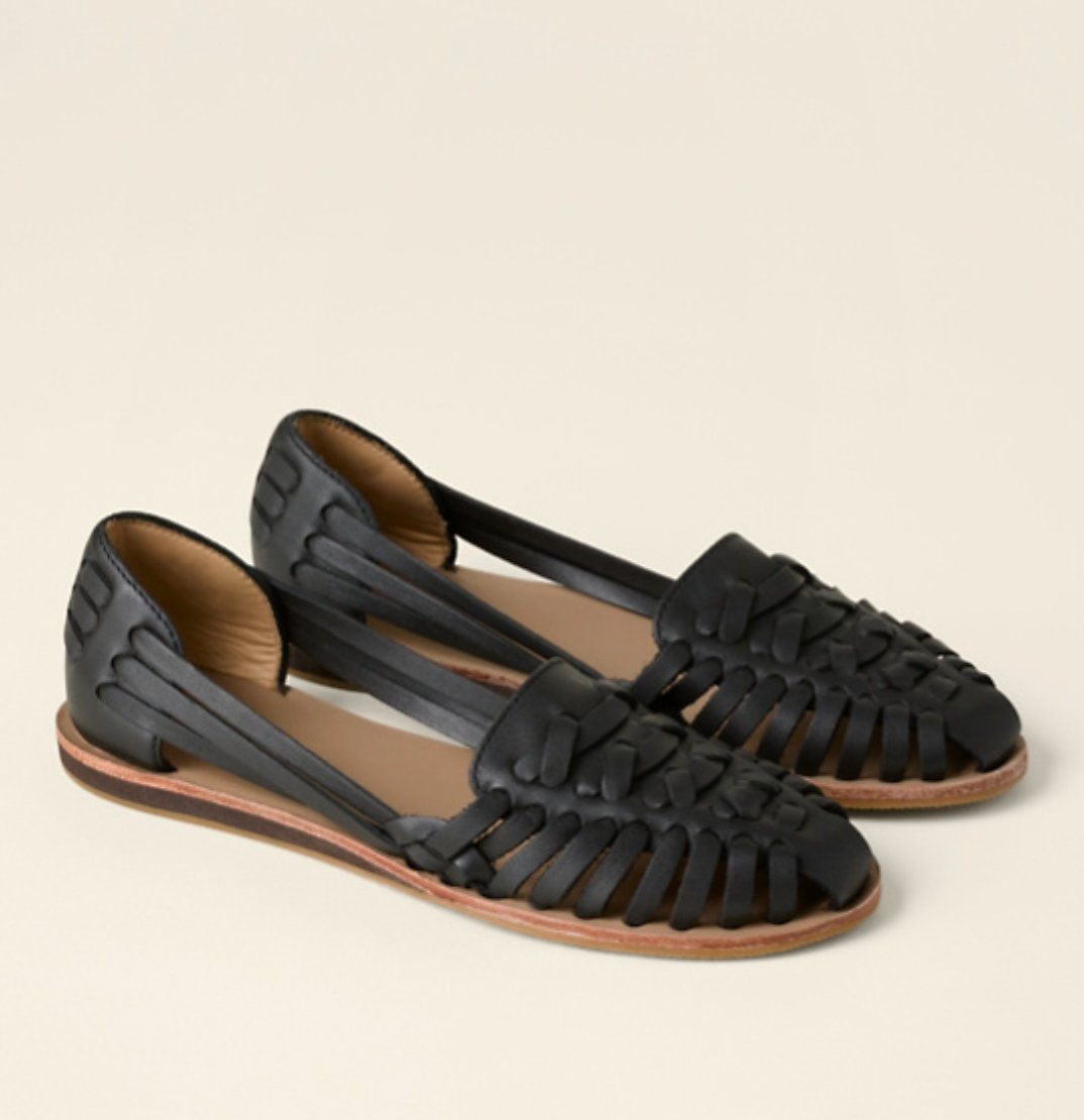 Sophie | Dames Gevlochten Instap Platte Sandalen Gesloten Teen